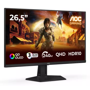 Monitorius AOC G4 Q27G41ZDF 67,3 cm (26,5 colio) 2560 x 1440 pikselių Quad HD QD-OLED juodas, raudonas