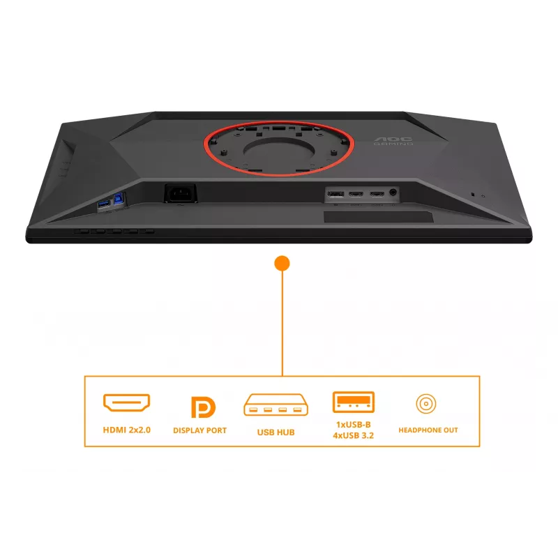 Monitorius AOC G4 25G4KUR 62,2 cm (24,5 colio) 1920 x 1080 pikselių Full HD LED juodas, raudonas