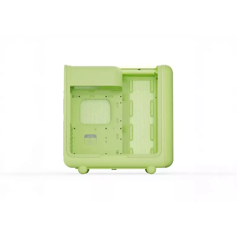 Vidutinis bokštinis korpusas HYTE X50 Matcha Milk – ATX/mATX/Mini-ITX, grūdintas stiklas, priekinė I/O