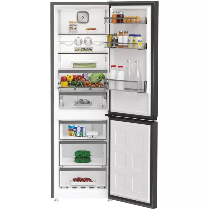 Whirlpool WHK 26362 XBR4E Laisvai pastatomas šaldytuvas-šaldiklis 316 L, No Frost, juodas