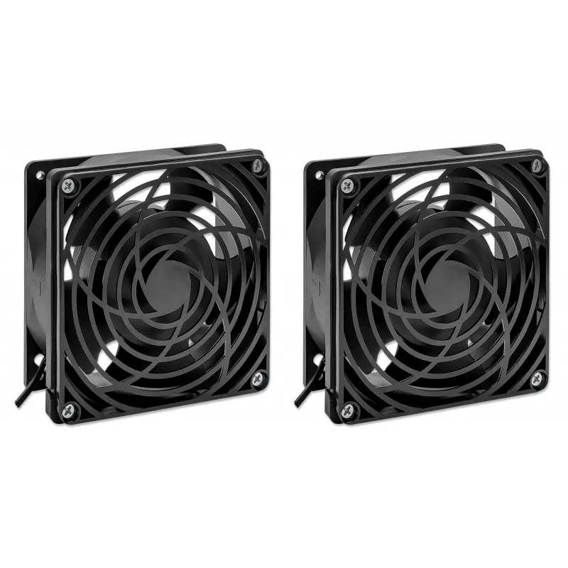 Intellinet 2 ventiliatorių vėdinimo įrenginys 19 colių sieninėms spintoms, montavimas ant stogo, 1,8 m maitinimo kabelis su EU CEE 7/7 kištuku, formatas 120 x 120 mm, įžeminimo rinkinys, juodas