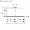 Bosch Serie 8 DLN78PC60 įmontuojamas gartraukis, juodas, 590 m³/h