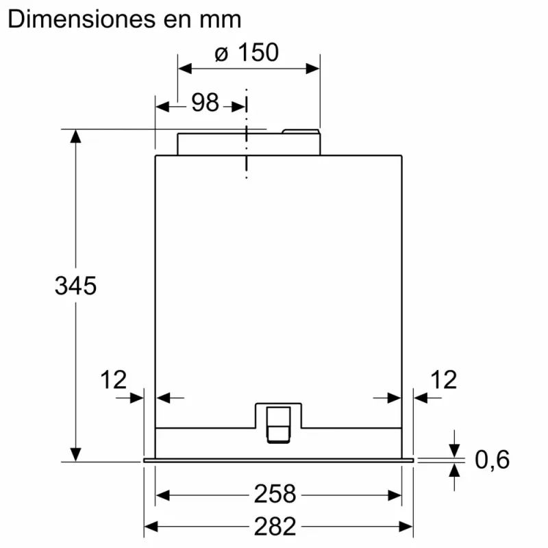 Bosch Serie 8 DLN78PC60 įmontuojamas gartraukis, juodas, 590 m³/h