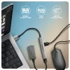USB šakotuvas AXAGON HUE-STA — 4 prievadų aliuminė juosta, 1× USB-A 5Gbps + 2× USB-A ir 1× USB-C 480Mbps, USB-A šeimininkas, pilka