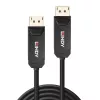 Lindy 10m šviesolaidinis hibridinis DP 2.0 UHBR10 kabelis, 10 m, DisplayPort, DisplayPort, kištukas, kištukas, 7680 x 4320 pikselių