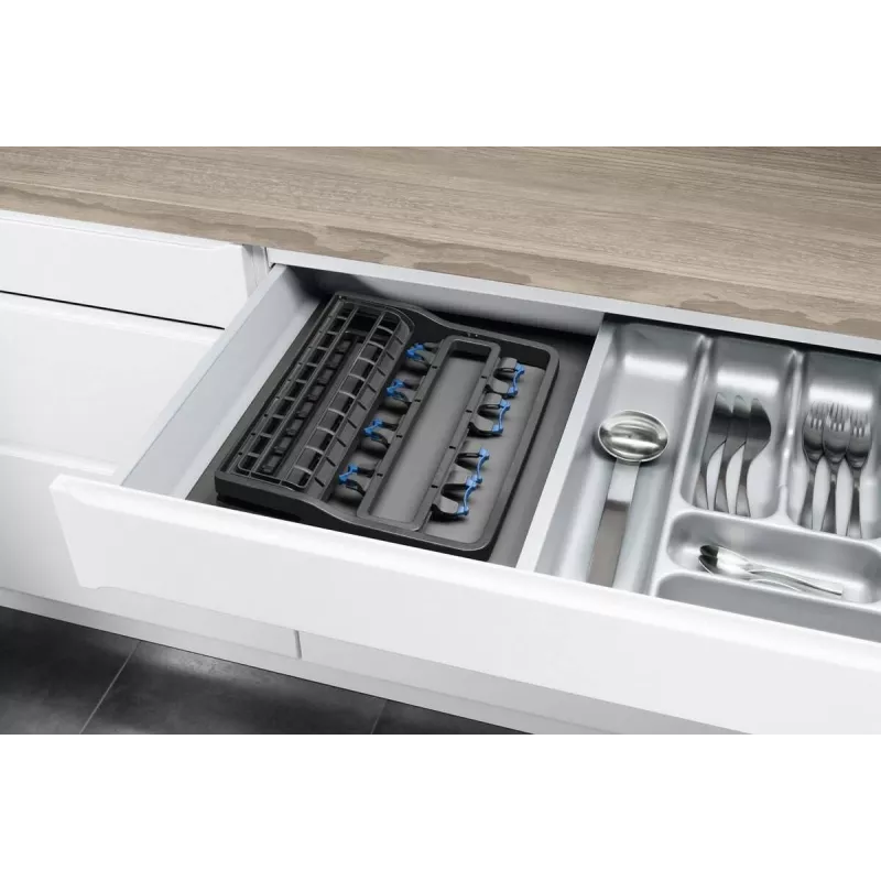 Indų plovimo mašinos laikiklis vyno taurėms Electrolux 9029795540 — juodas, 8 taurėms, H260×W220×D330 mm