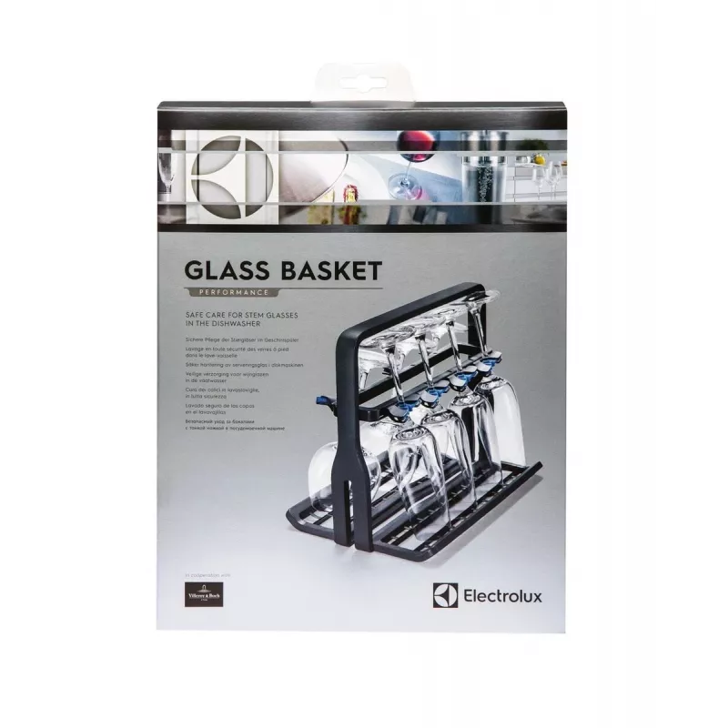 Indų plovimo mašinos laikiklis vyno taurėms Electrolux 9029795540 — juodas, 8 taurėms, H260×W220×D330 mm