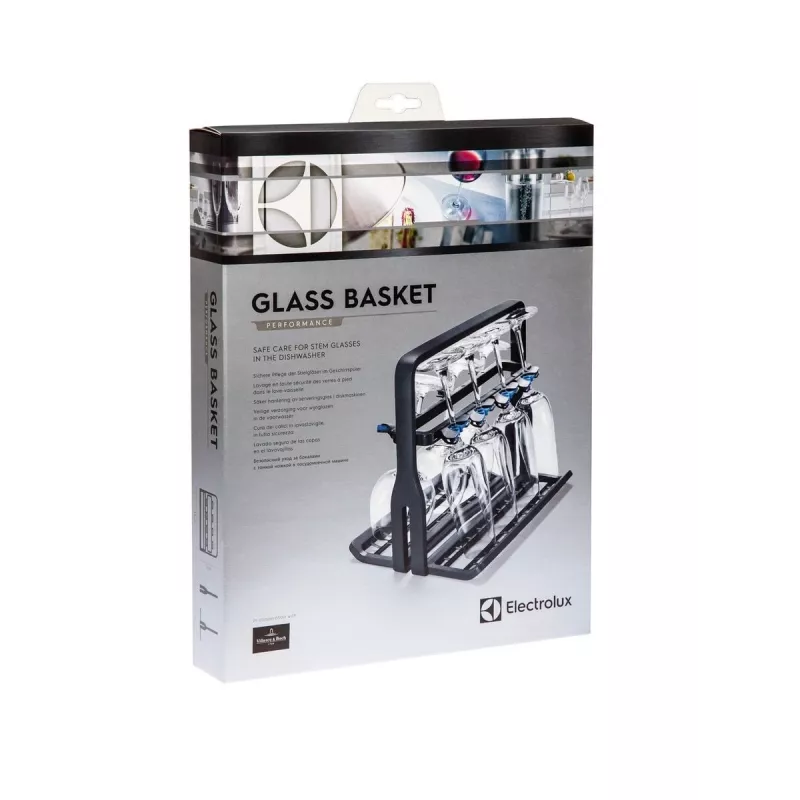 Indų plovimo mašinos laikiklis vyno taurėms Electrolux 9029795540 — juodas, 8 taurėms, H260×W220×D330 mm