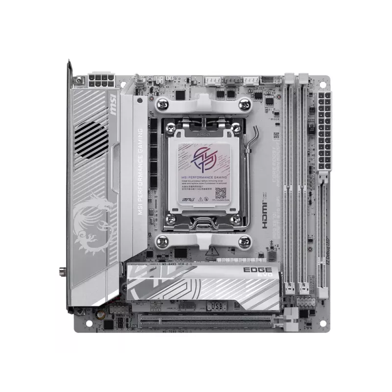 Motininė plokštė MSI MPG X870I EDGE TI EVO WIFI, AMD X870, Socket AM5, Mini-ITX
