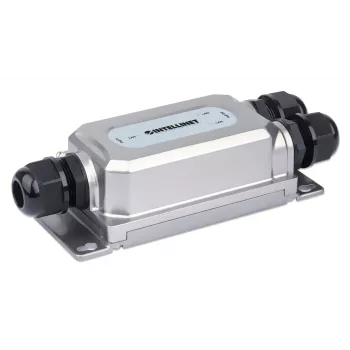 Intellinet 2-Port lauko vandalams atsparus Gigabit PoE++ prailgintuvas, du 30 W prievadai, prailgina PoE iki 100 m, 60 W galios biudžetas, suderinamas su IEEE 802.3bt (4PPoE), IP67, IK10, metalinis korpusas