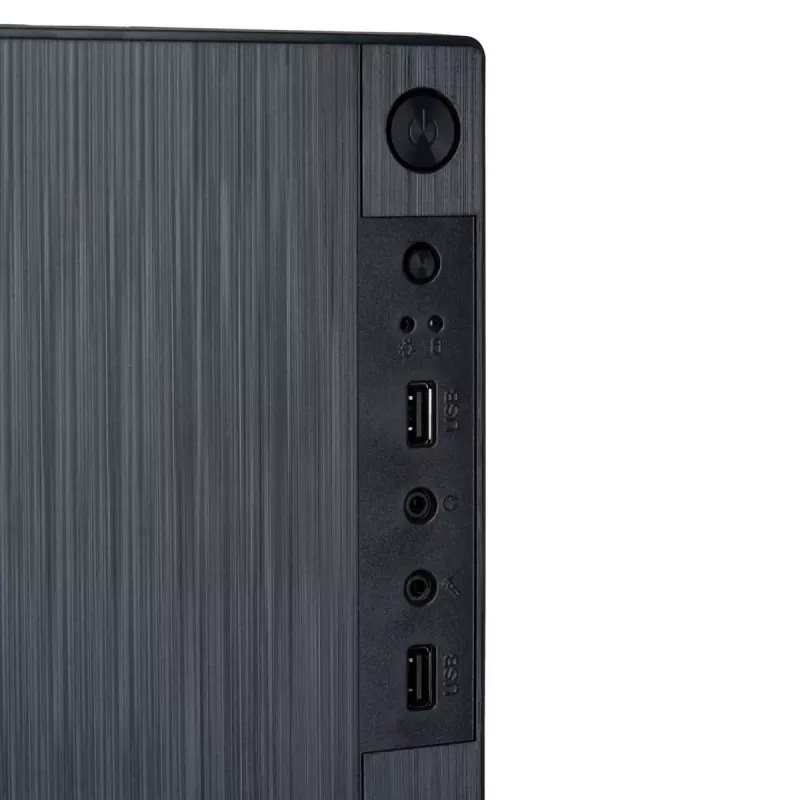 Akyga AK35BK Micro ATX kompiuterio korpusas, Micro ATX / Flex ATX / Mini ITX, 2x USB 2.0, be maitinimo bloko, juodas