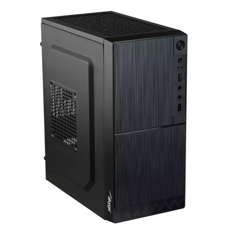 Akyga AK35BK Micro ATX kompiuterio korpusas, Micro ATX / Flex ATX / Mini ITX, 2x USB 2.0, be maitinimo bloko, juodas