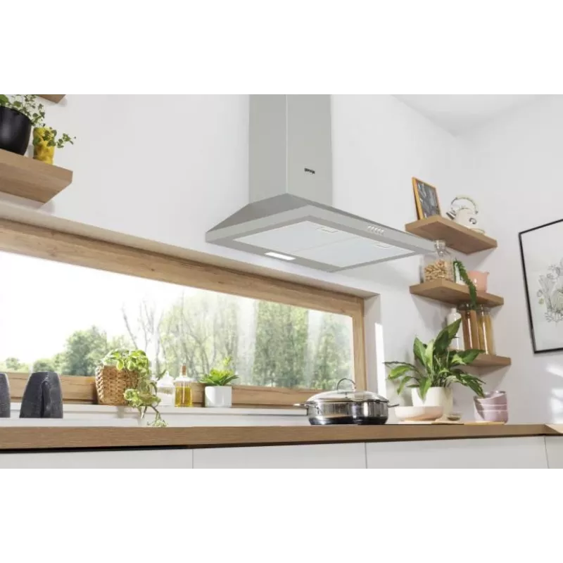 Gorenje KH60A F2LB SS WHC629E4X RL_G400 sieninis gartraukis, 450 m³/h, šalinimas/cirkuliacija, 65 dB