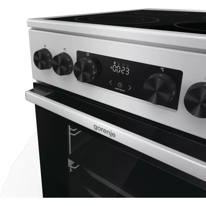 Gorenje GECS5C70XA laisvai pastatoma viryklė Elektrinė Keraminė kaitlentė Nerūdijantis plienas