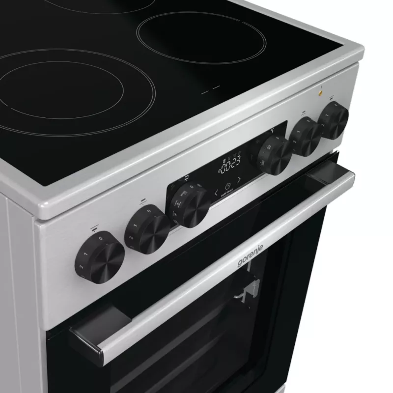 Gorenje GECS5C70XA laisvai pastatoma viryklė Elektrinė Keraminė kaitlentė Nerūdijantis plienas