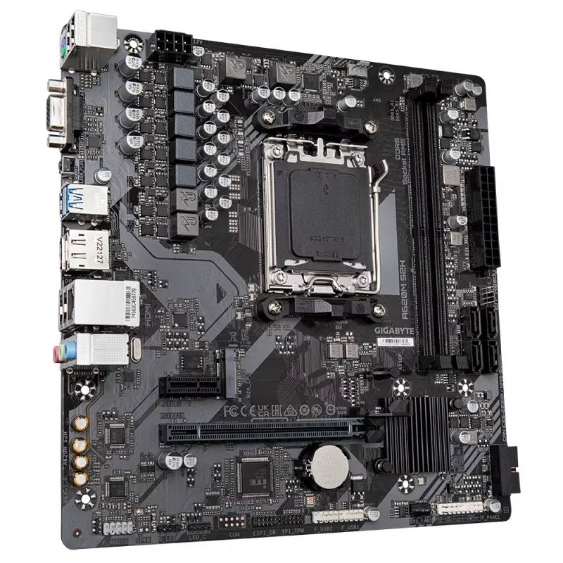 Motininė plokštė GIGABYTE A620M S2H, A620, AM5, Micro ATX