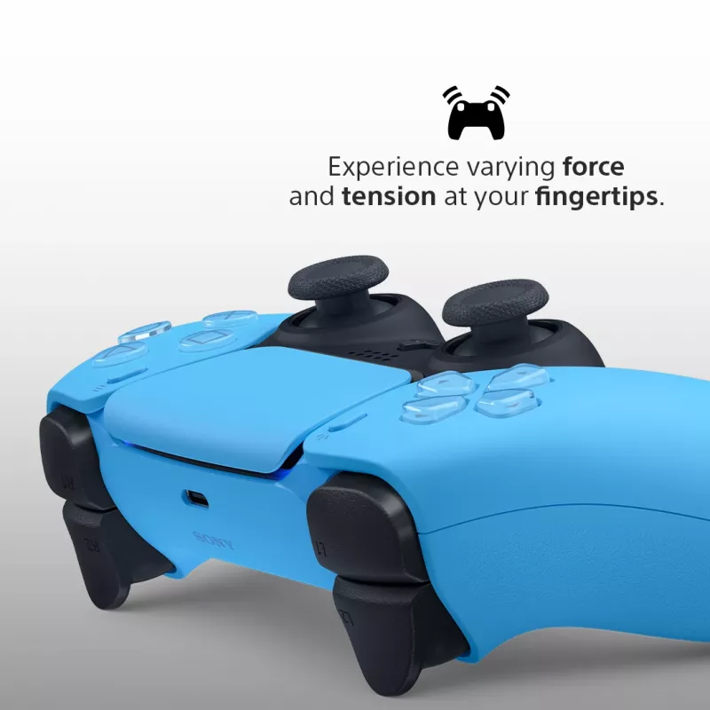 Valdiklis Sony DualSense v3 Mėlynas — Bluetooth/USB, USB-C, įmontuota baterija, PlayStation 5