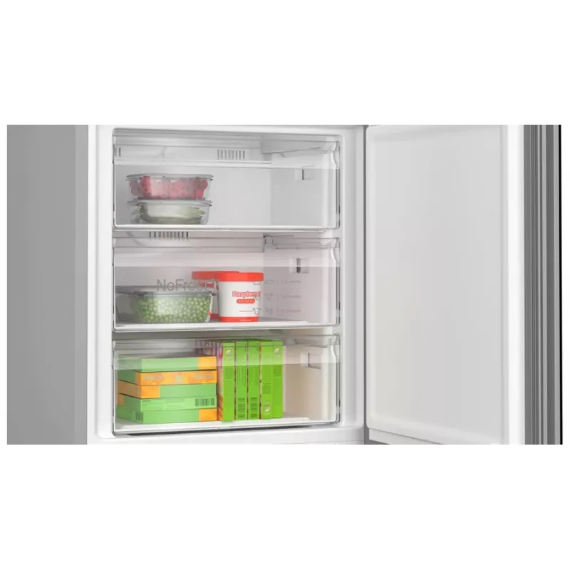 Bosch Serie 6 KGN49LBCF šaldytuvas-šaldiklis Laisvai pastatomas 440 L Juoda