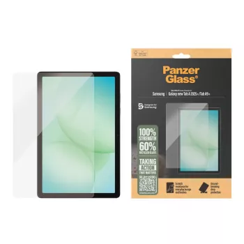 Grūdintas ekrano apsauginis stiklas PanzerGlass Samsung Galaxy Tab A11+ / Tab A9+ — Ultra-Wide Fit, PET, skaidrus