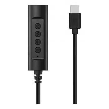 Sandberg Headset USB-C valdiklis, 1,5 m, juodas