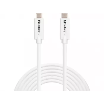 Sandberg USB-C į USB-C laidas, USB 3.2 Gen2, 100W, 3 m, baltas