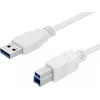 Sandberg USB 3.0 A-B kabelis 1,8 m, USB A, USB B, USB 3.2 Gen 1, 5 Gbit/s, baltas