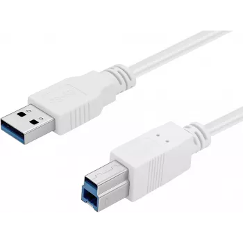 Sandberg USB 3.0 A-B kabelis 1,8 m, USB A, USB B, USB 3.2 Gen 1, 5 Gbit/s, baltas