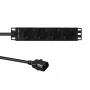Rack PDU Lanview LVR-2MSCH-SCH-C13-4 – 1U, 10 colių maitinimo skirstytuvas su 4 Schuko lizdais