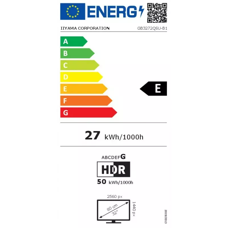 IIYAMA G-MASTER GB3272QSU-B1 31,5 col. QHD IPS monitorius 180Hz 0,5ms