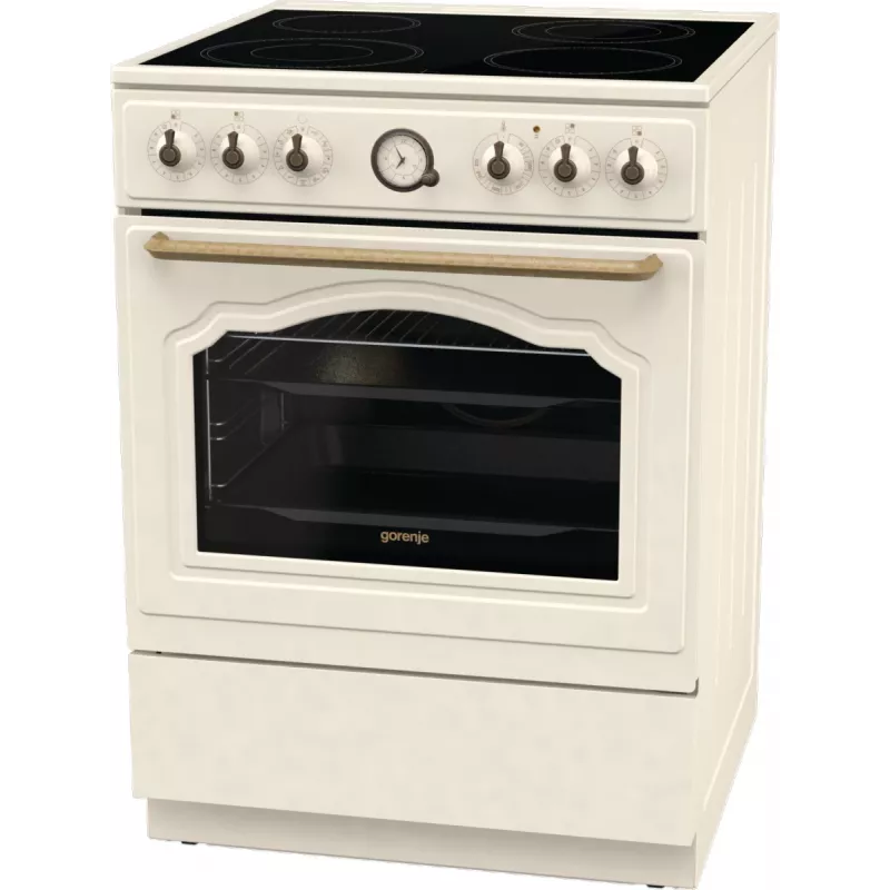Gorenje GECS6B70CLI Laisvai pastatoma viryklė su keramine kaitlente, smėlio spalvos