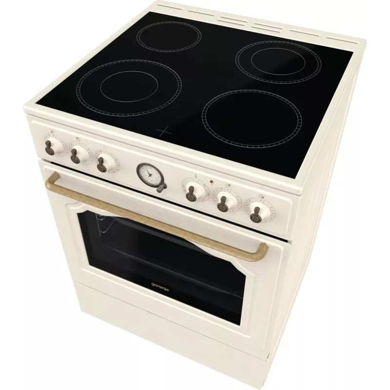Gorenje GECS6B70CLI Laisvai pastatoma viryklė su keramine kaitlente, smėlio spalvos