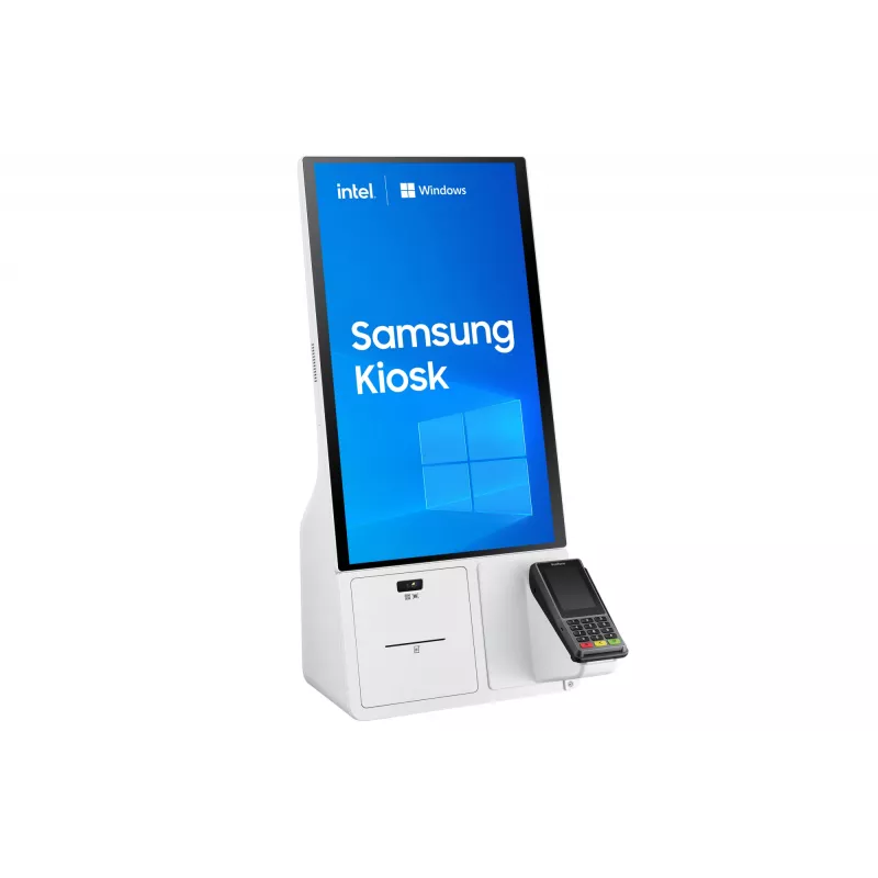 Samsung KM24C-C Kiosko dizainas 61 cm (24 colių) LED 250 cd/m² Full HD Baltas Liečiamas ekranas Integruotas procesorius Windows 10 IoT Enterprise 16/7