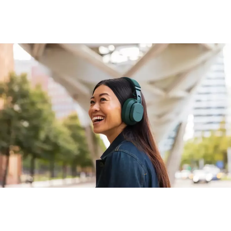 Belaidės ausinės su lankeliu Fairphone Fairbuds XL — Bluetooth, USB-C, skambučiai ir muzika, 20–20000 Hz, 10 m diapazonas, žalios