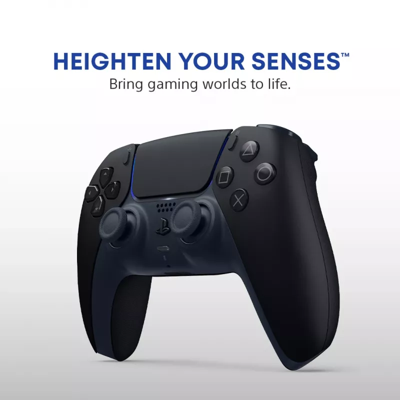 Žaidimų pultas Sony DualSense v3 Juodas — Bluetooth/USB, PS5, įmontuota baterija, USB-C, laidinis ir belaidis
