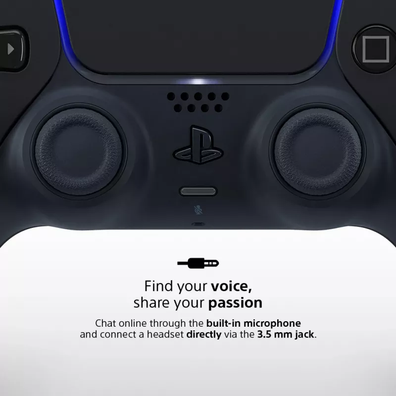 Žaidimų pultas Sony DualSense v3 Juodas — Bluetooth/USB, PS5, įmontuota baterija, USB-C, laidinis ir belaidis
