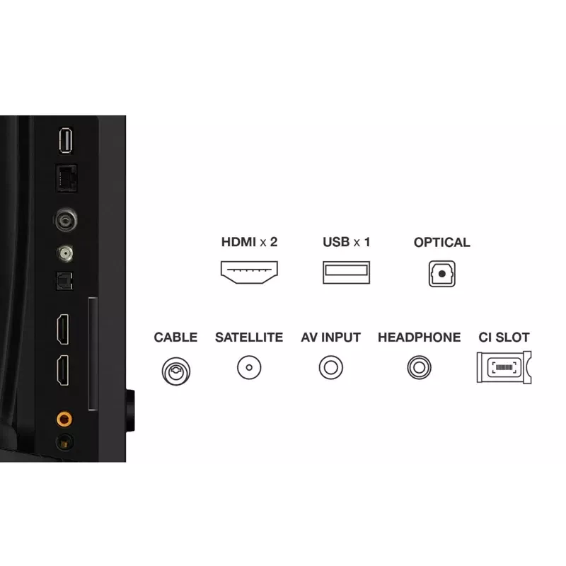 TCL 32V4C QLED televizorius 32 colių (81,3 cm) HD 1366×768 Wi-Fi Ethernet Juodas