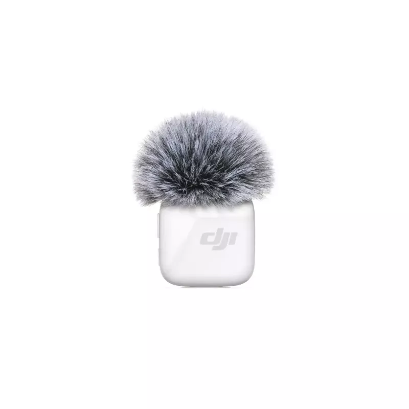 Belaidis kūno mikrofonas siųstuvas DJI CP.RN.00000430.01 — 100–20000 Hz, 3,87 V baterija, iki 11,5 h, baltas, 26,1×26,6×16 mm