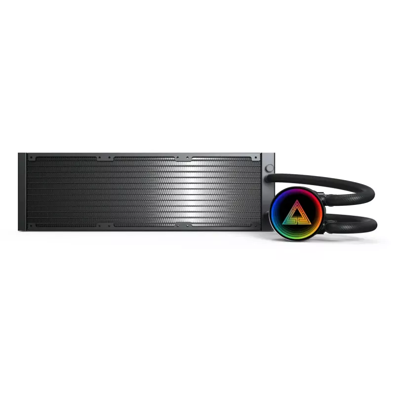 Montech LightFlow ARGB 360 procesoriaus vandens aušintuvas 360 mm 3x120 mm ventiliatoriai ARGB juodas