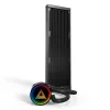 Montech LightFlow ARGB 360 procesoriaus vandens aušintuvas 360 mm 3x120 mm ventiliatoriai ARGB juodas