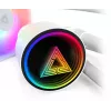 Montech LightFlow ARGB 360 procesoriaus vandens aušintuvas 360 mm 3x120 mm ventiliatoriai ARGB juodas
