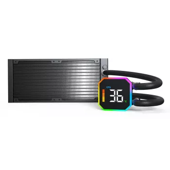 Montech HyperFlow Digital 240 procesoriaus skysto aušinimo sistema 240 mm 2x120 mm juoda