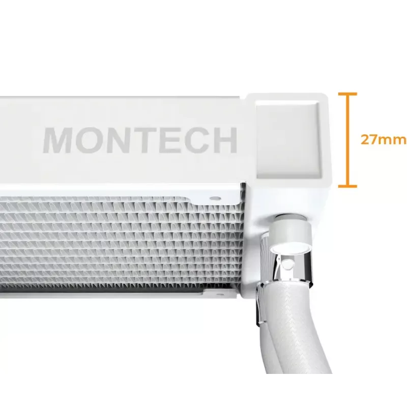 Montech HyperFlow Digital 240 procesoriaus skysto aušinimo sistema 240 mm 2x120 mm juoda