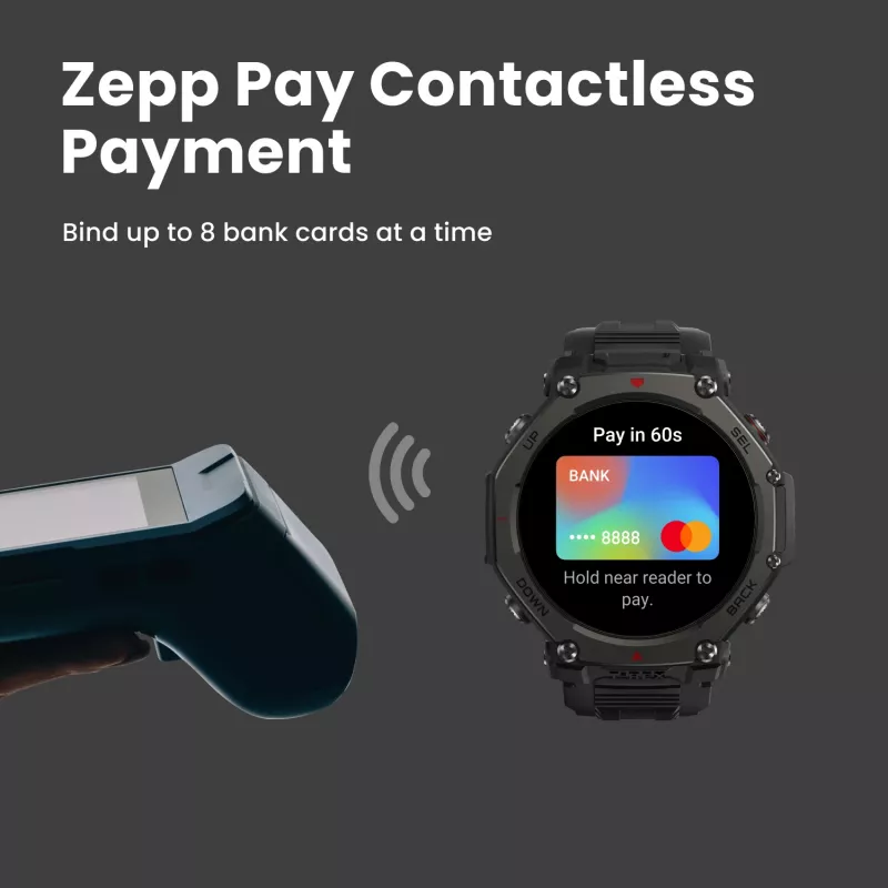 Išmanusis laikrodis Amazfit T-Rex 3 Pro AMOLED 1.5 colio GPS Wi-Fi 700 mAh