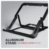 Stovas nešiojamam kompiuteriui Axagon STND-LAB aliumininis, 10 inch–17,3 inch, aštuoni aukščio ir kampo reguliavimai, juodas