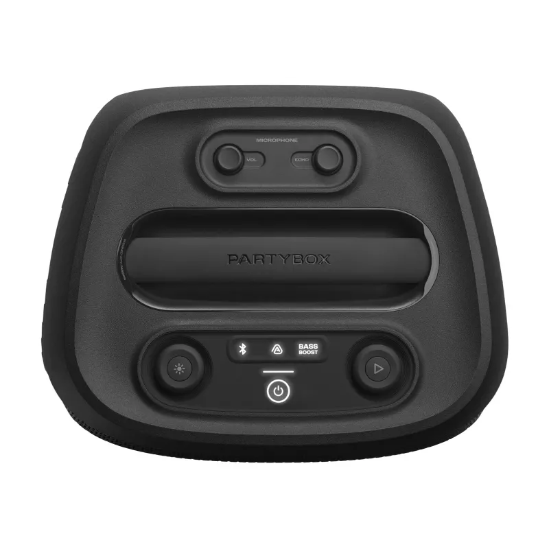 Nešiojamas mono garsiakalbis JBL Encore 2 Mono Black – 100 W, atsparus vandens purslams, Bluetooth ir laidinis