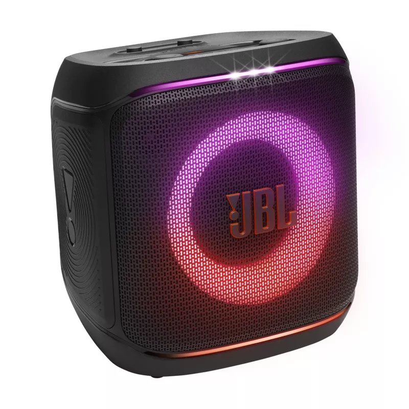 Nešiojamas mono garsiakalbis JBL Encore 2 Mono Black – 100 W, atsparus vandens purslams, Bluetooth ir laidinis