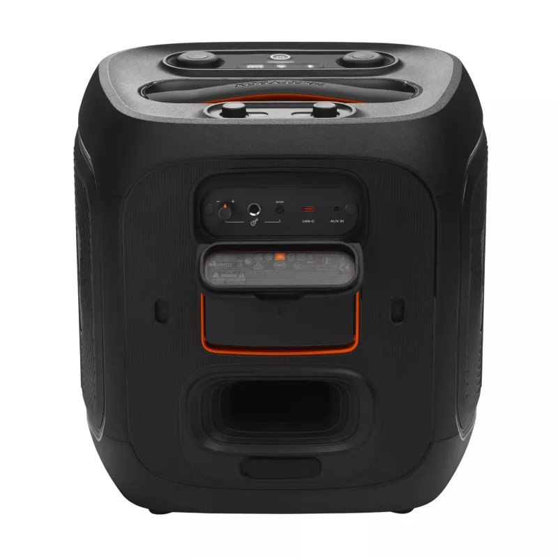Nešiojamas mono garsiakalbis JBL Encore 2 Mono Black – 100 W, atsparus vandens purslams, Bluetooth ir laidinis