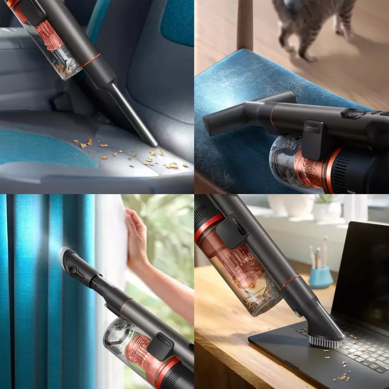 Philips XC7163/01 belaidis 2-in-1 siurblys šlapiai ir sausai valyti, 0,6 L, mėlynas
