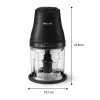 Elektrinis smulkintuvas Philips HR1501/00 1 L 450 W juodas 5000 RPM plastikinis dubuo nerūdijančio plieno peilis 220-240 V 50-60 Hz