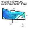 HP Series 5 Pro 49 col. DQHD konferencinis monitorius - 549pm, 124,5 cm (49 col.), 5120 x 1440 pikselių, Dual QHD, LCD, 5 ms, juodas